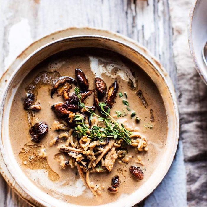 香菇鸡野生米汤酮汤食谱奶油