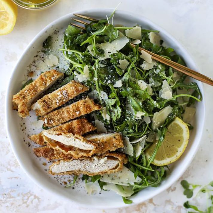 巴马干酪烤鸡肉柠檬芝麻