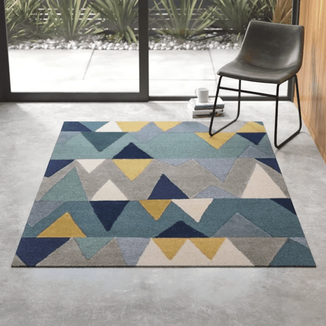 Otis Hand-Tufted Wool Bright Blue Area Rug