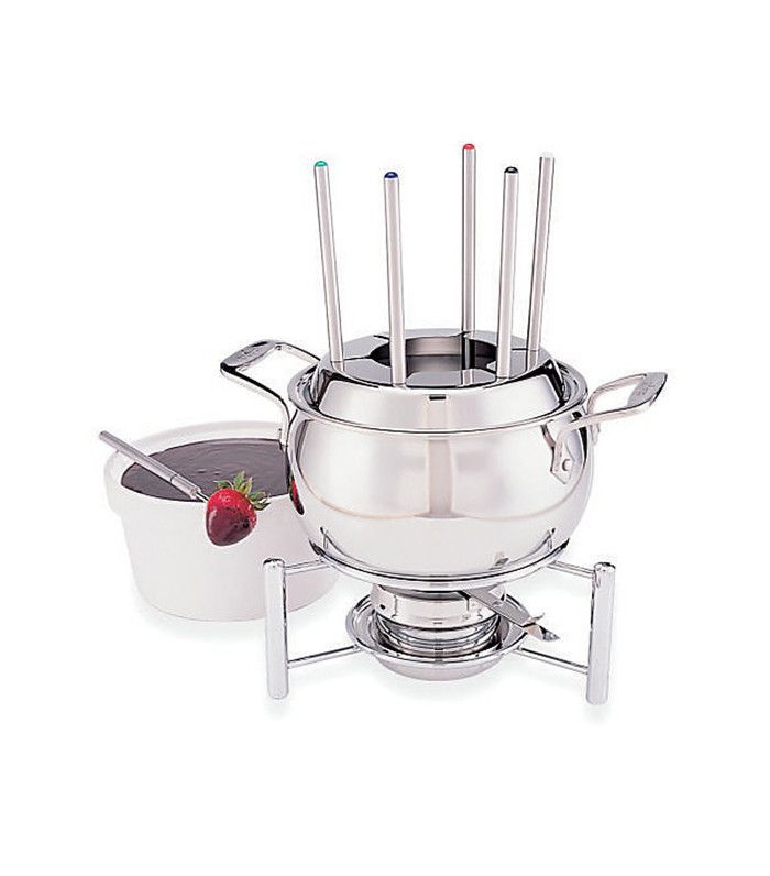 Stainless steel fondue pot