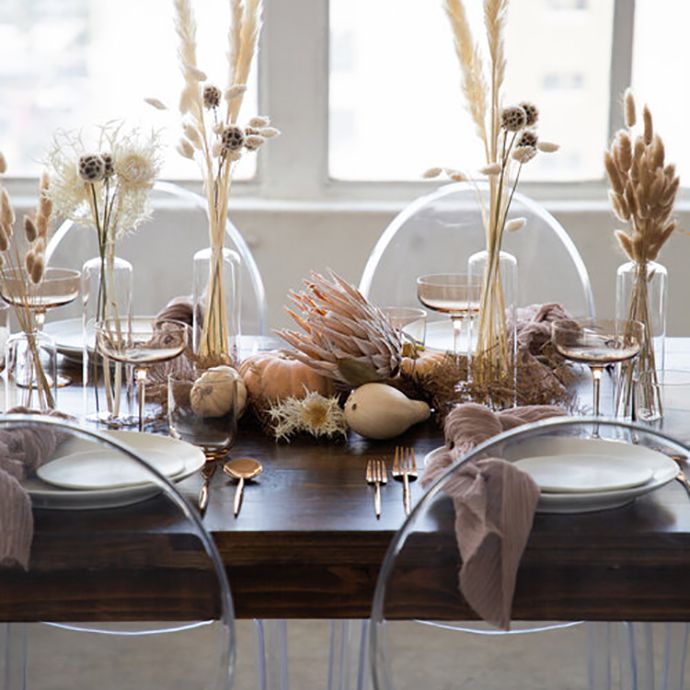 中性感恩节tablescape