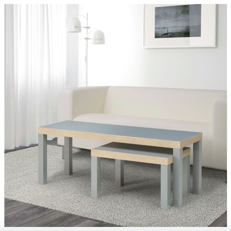 一组两个矩形灰色嵌套表。