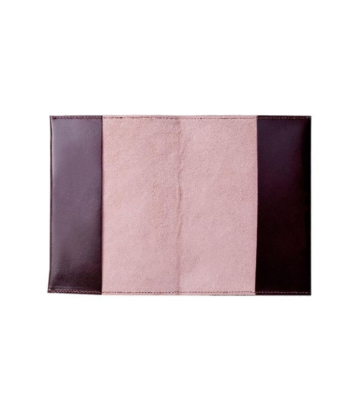 波尔多白葡萄酒/红色皮革护照封面