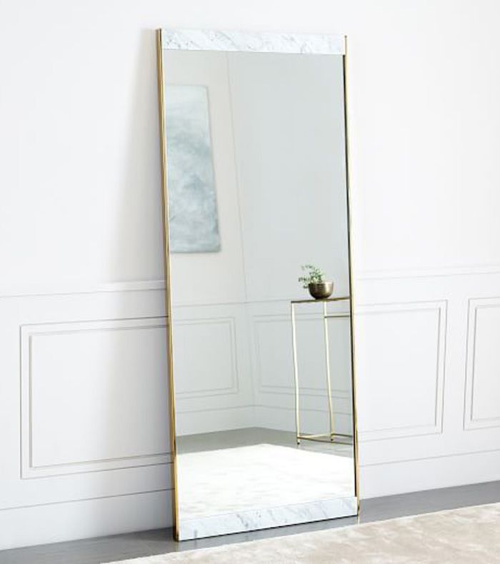 大理石+黄铜穿衣镜