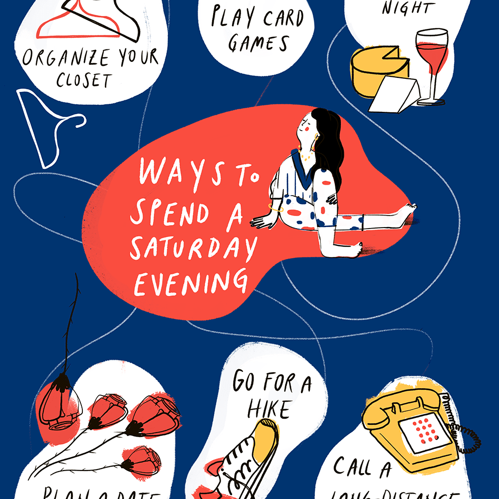 的方式来度过一个星期六晚图例