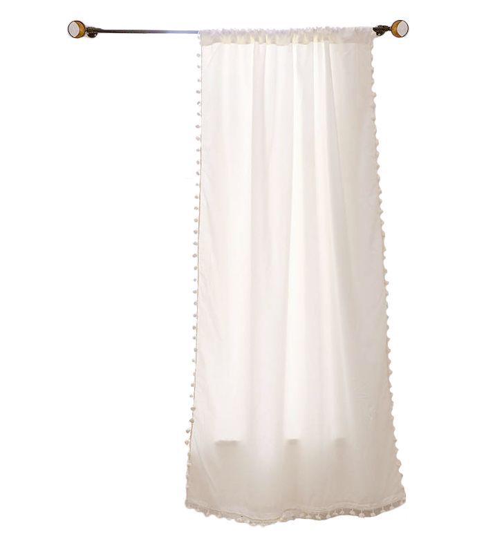 灯火管制Pompom窗帘-黑色84在城市服装