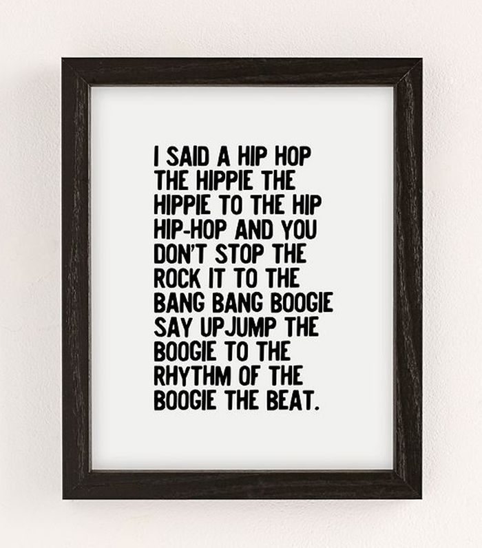 说唱歌手的喜悦艺术印刷-黑色8 X 10在城市Outfitters