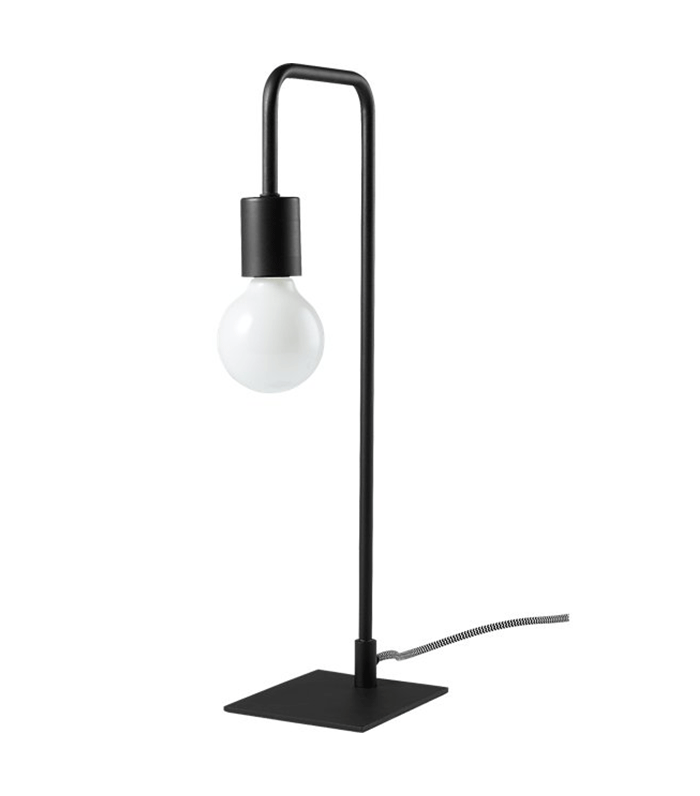 弧形黑色台灯