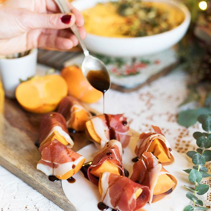 火腿-斑点包裹柿子