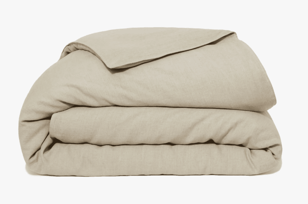 浅黄色软麻亚麻被套