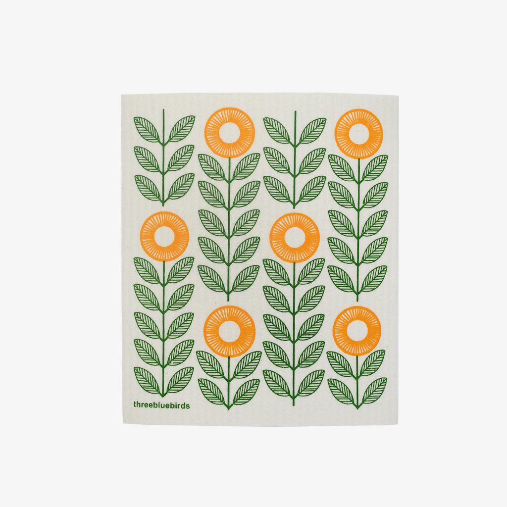 向日葵可重复使用的瑞典抹布