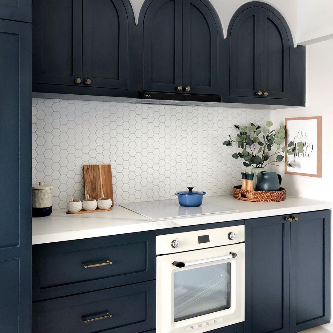 Blue cabinets