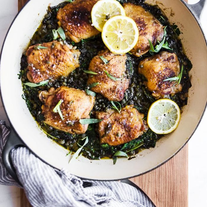 一锅炖羽衣甘蓝和香酥鸡