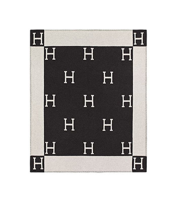 爱马仕阿瓦隆绒毛毯扔“class=