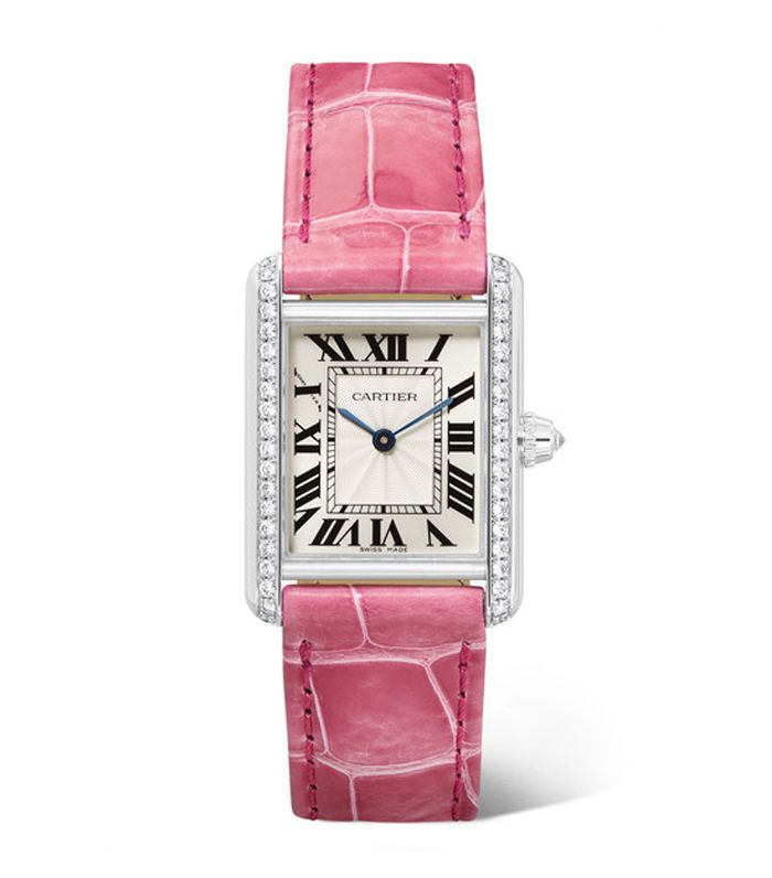 卡地亚Tank路易·卡地亚Rhodiumized 18克拉白金