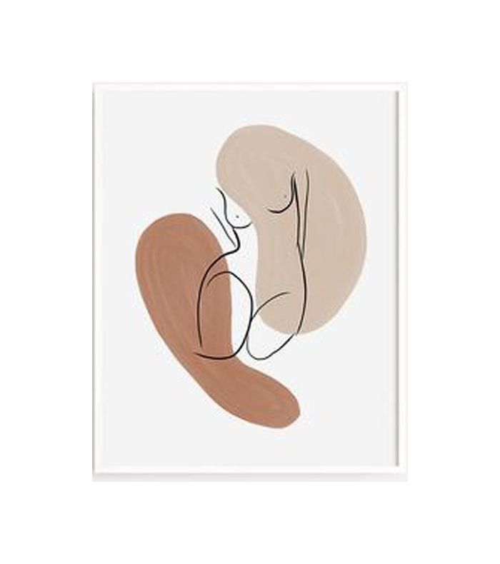 可印刷的概念，巴勃罗的女孩，线画