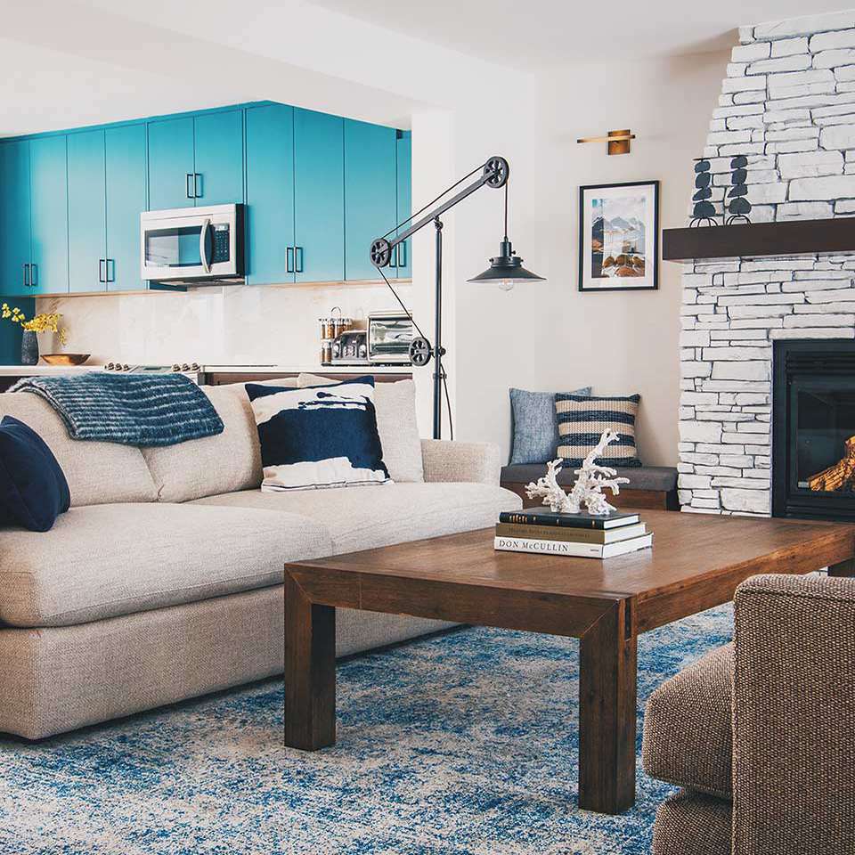 客厅地毯想法蓝色