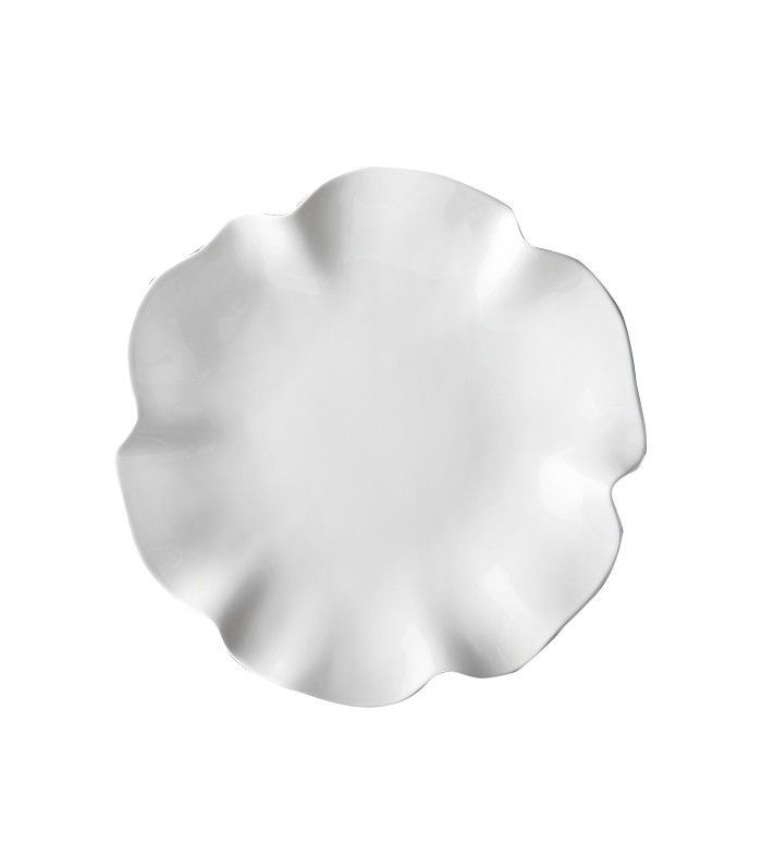 16英寸白褶边大拼盘-板条箱和桶