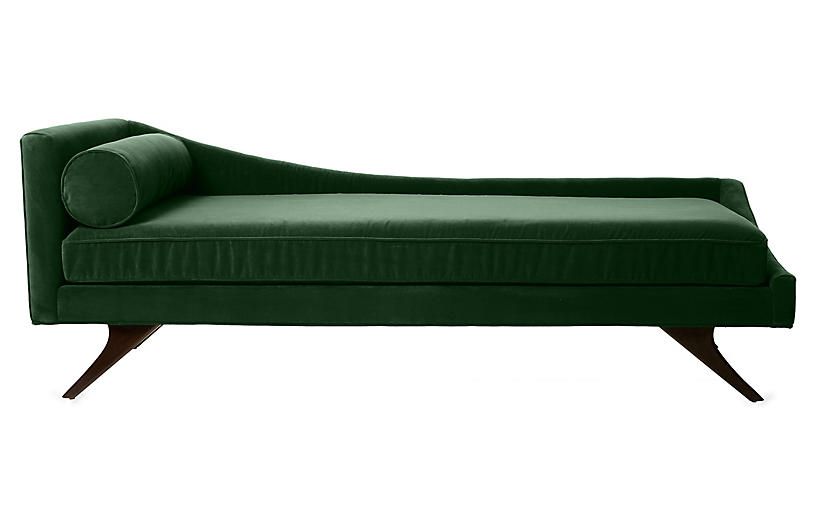 的Sansa右手臂躺椅在翡翠茸