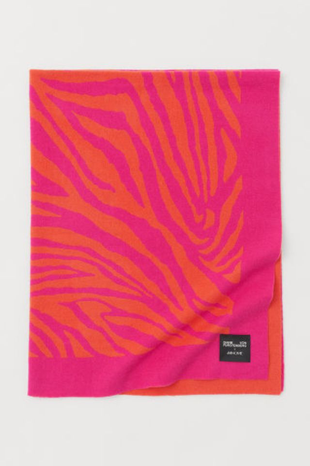 黛安冯芙丝汀宝x H&M提花羊毛抛