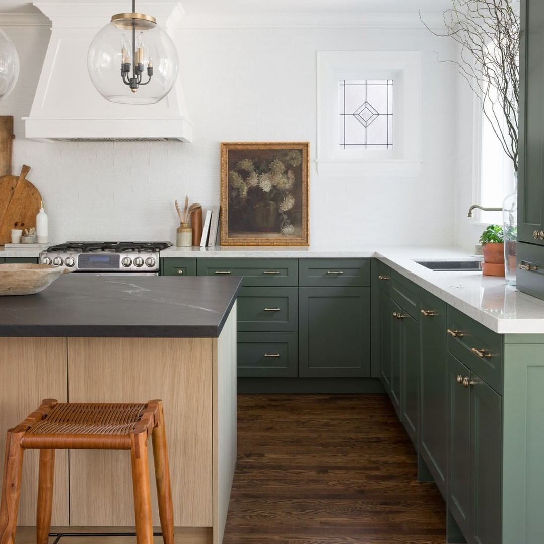 厨房绿色橱柜