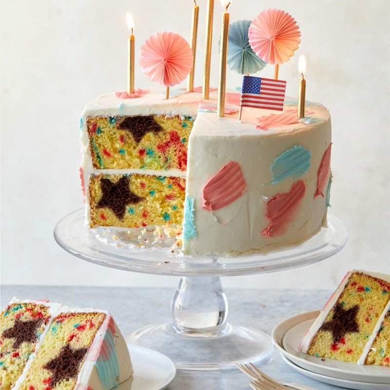 最佳蛋糕食谱-汤匙叉培根，Funfetti蛋糕