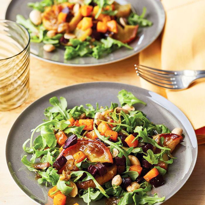 烤甜菜，南瓜，苹果沙拉