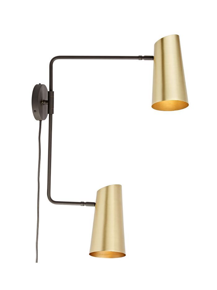 复兴雪松和苔藓柏树双摆动插件臂Sconce