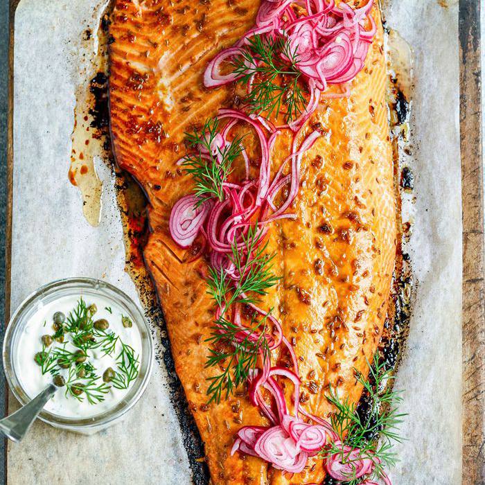 低碳水化合物食谱秋季 - 三文鱼石榴釉