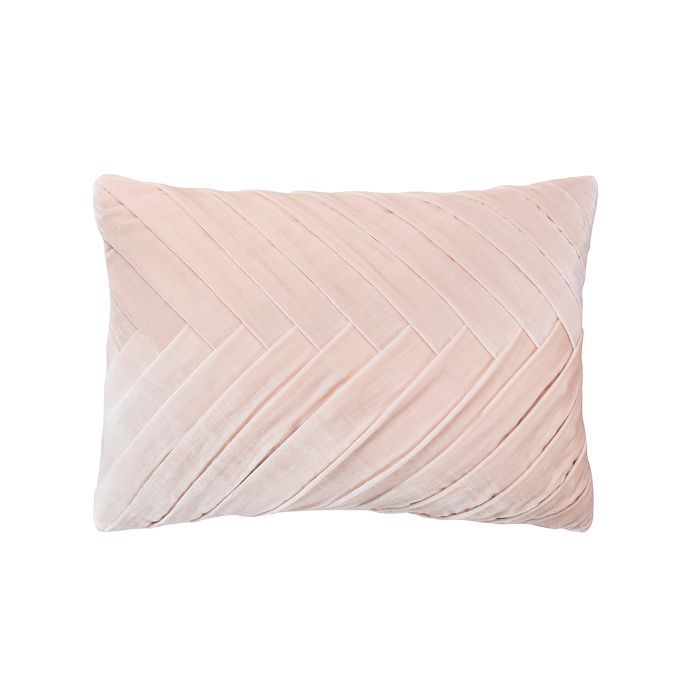 目标桃百褶天鹅绒抱枕