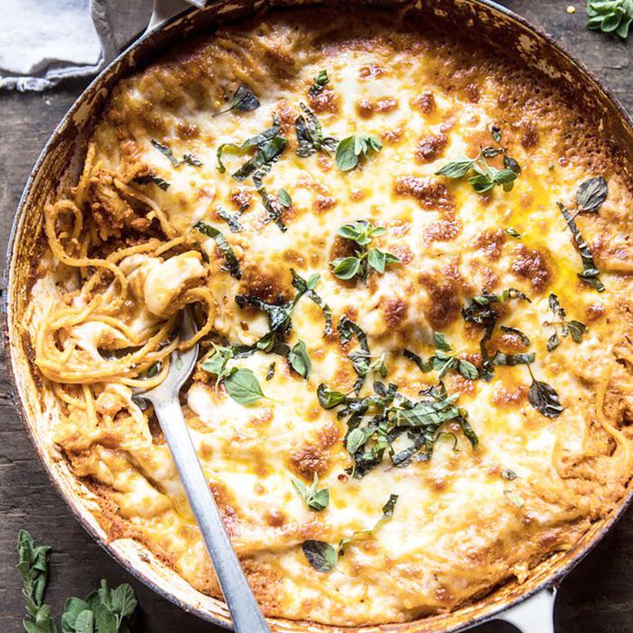 锅素食的意大利面