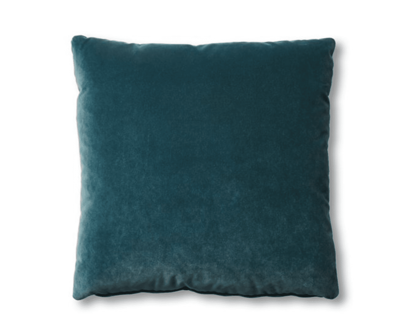 淡褐色枕头，蓝绿色天鹅绒