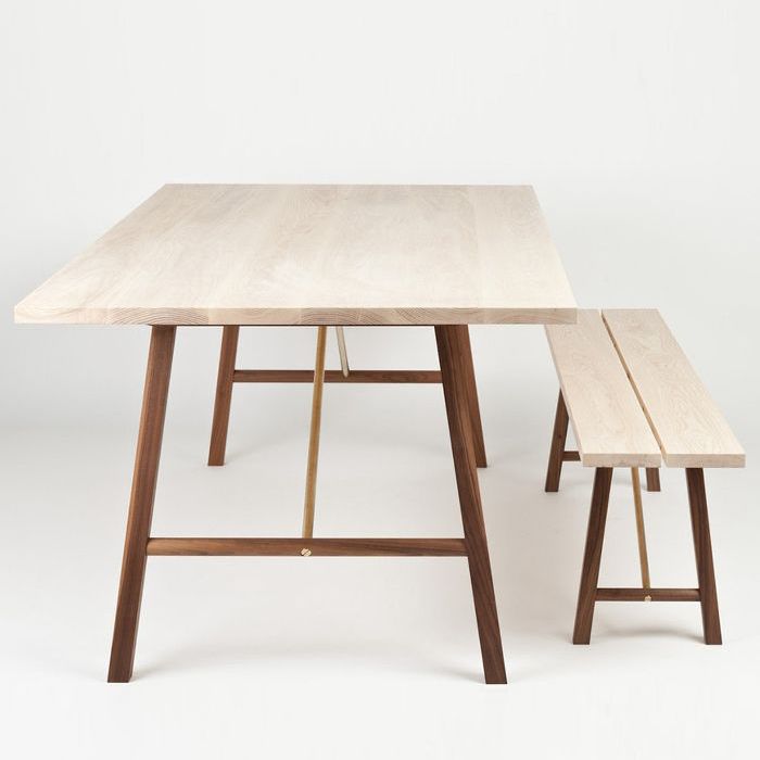 厨房的桌子和板凳，在汉普顿周末度假”class=