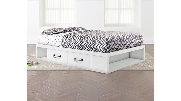 箱桶顶部白色双储床