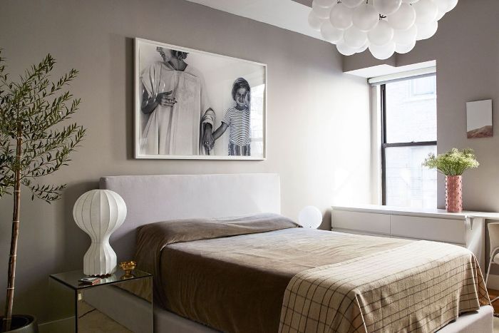 灰色卧室的想法-塔利罗斯