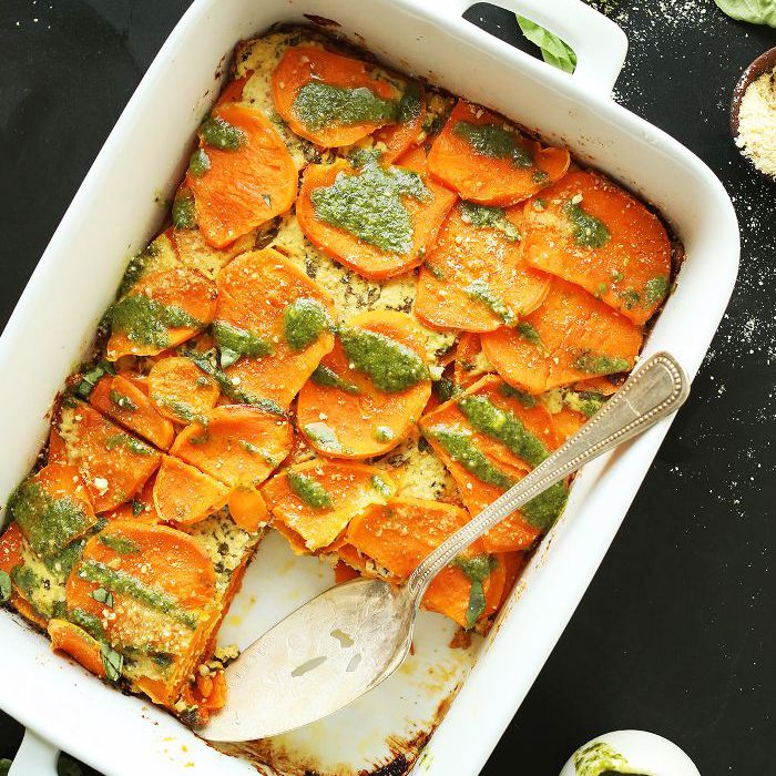 土耳其为感恩节的替代品 - 红薯烤宽面条