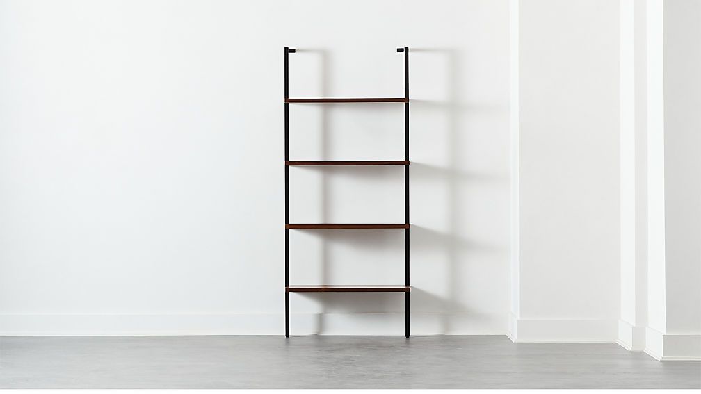 CB2螺旋胡桃木书柜