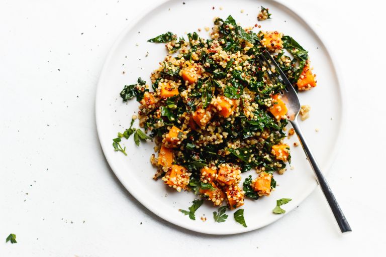 一锅红薯藜煮锅芥兰+鼠尾草