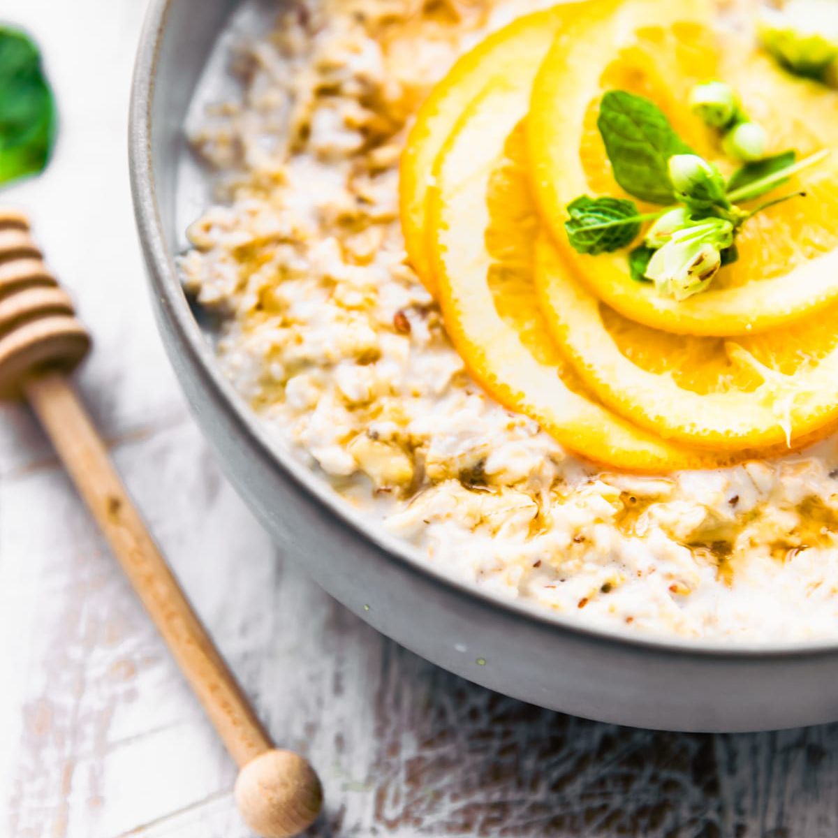 橙色香草过夜燕麦