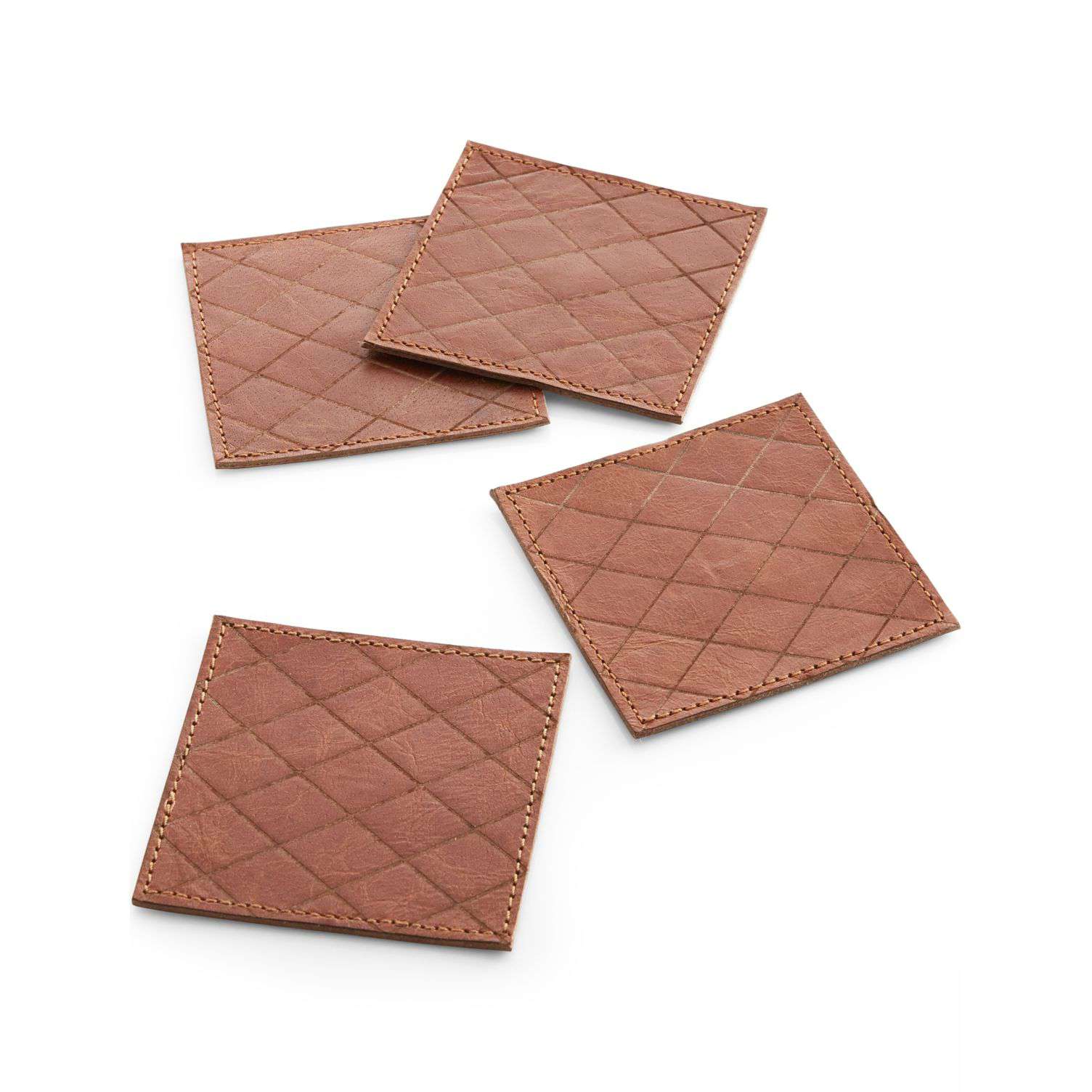 皮杯垫，一套四个