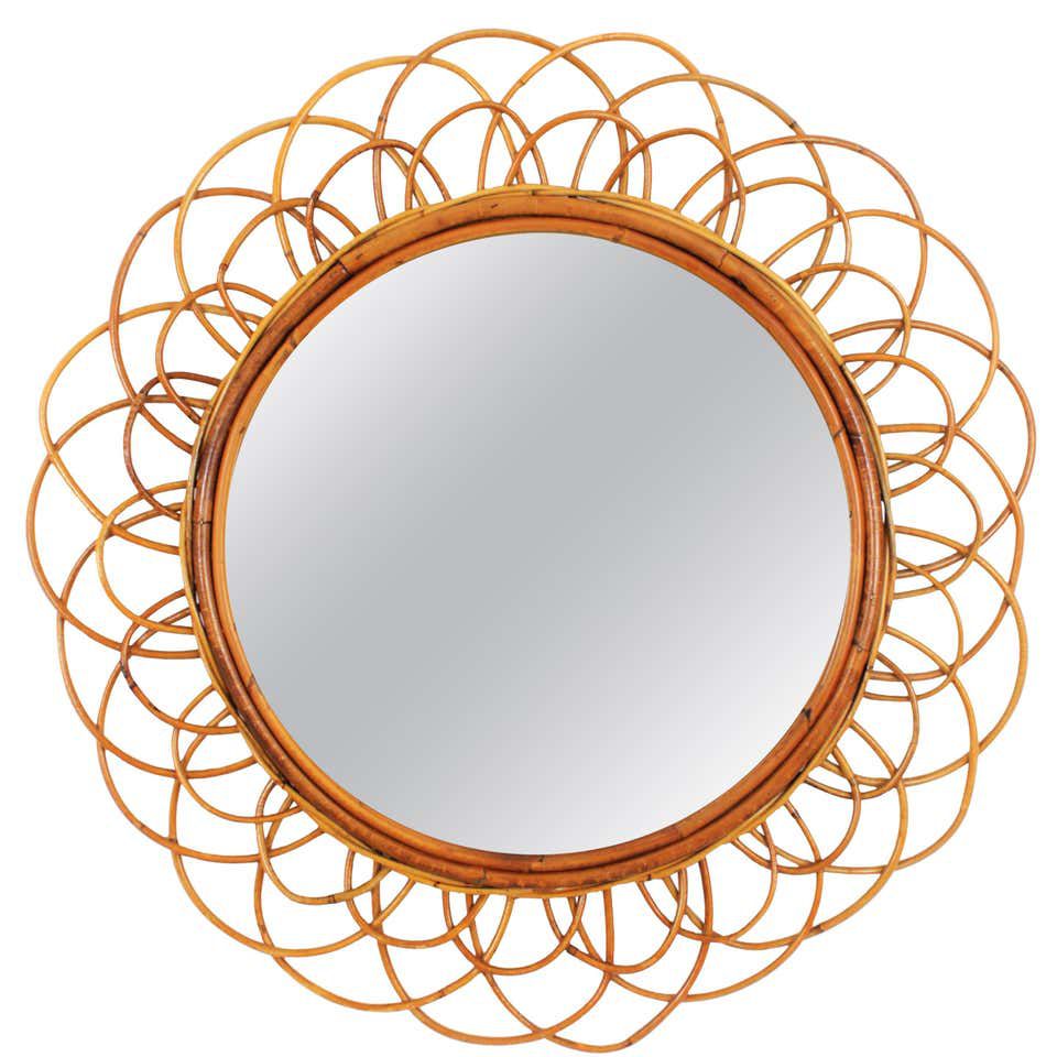 20世纪60年代到本世纪中叶法国里维埃拉双层藤花旭日镜子