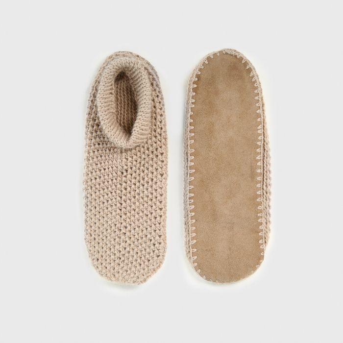 Jenni Kayne羊驼绒面革鞋底拖鞋