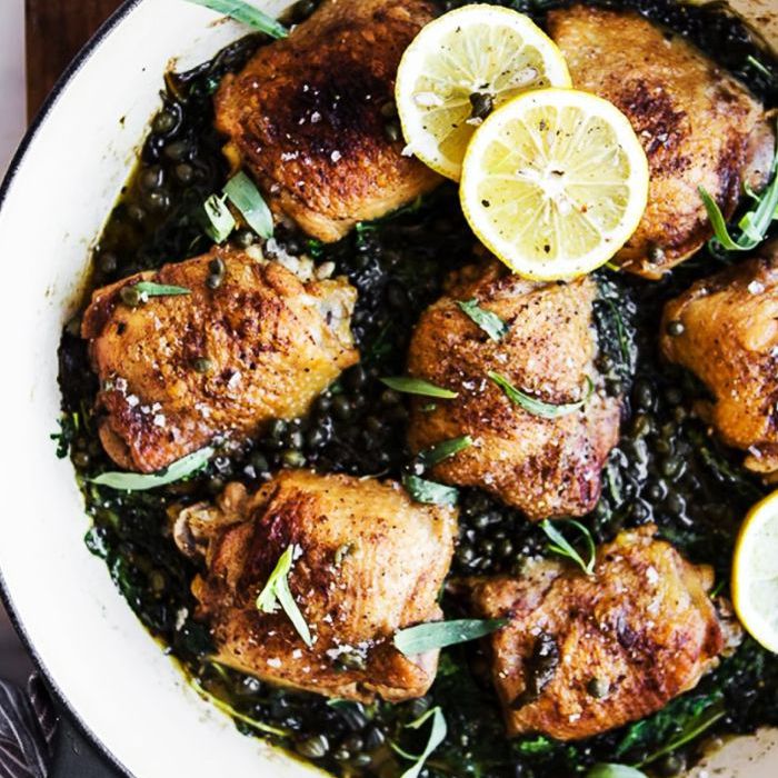 一锅清炖羽衣甘蓝配脆皮鸡