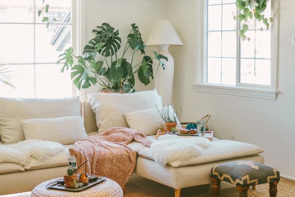 波西米亚客厅与植物