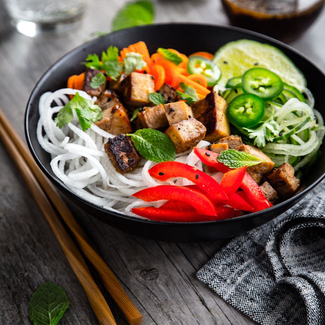 泰式风格Spiralized素食者豆腐