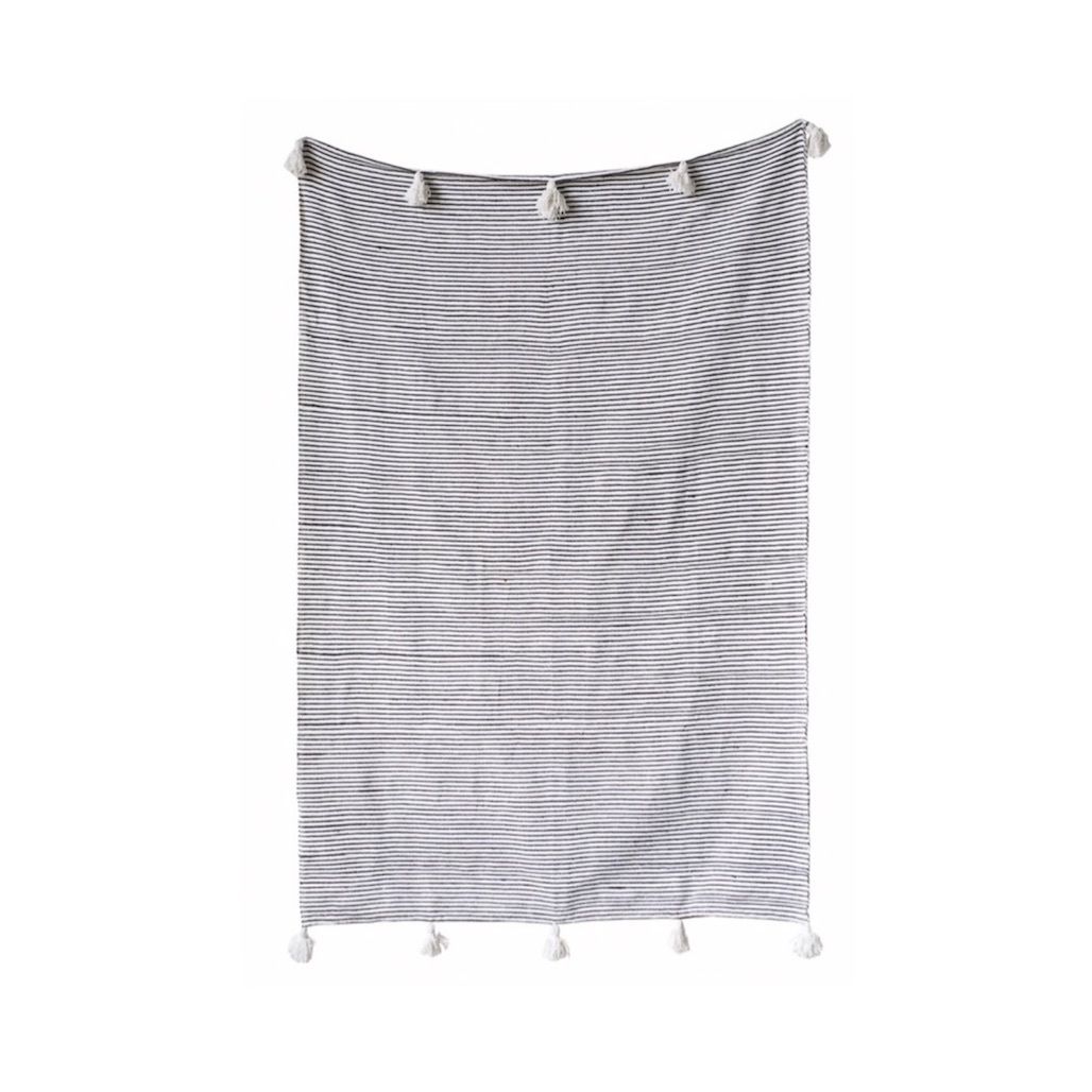 织薄摩洛哥条纹棉布掷