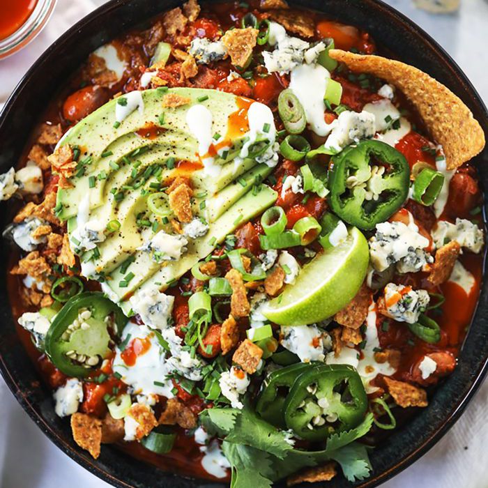 布法罗鸡肉辣椒周日晚餐食谱