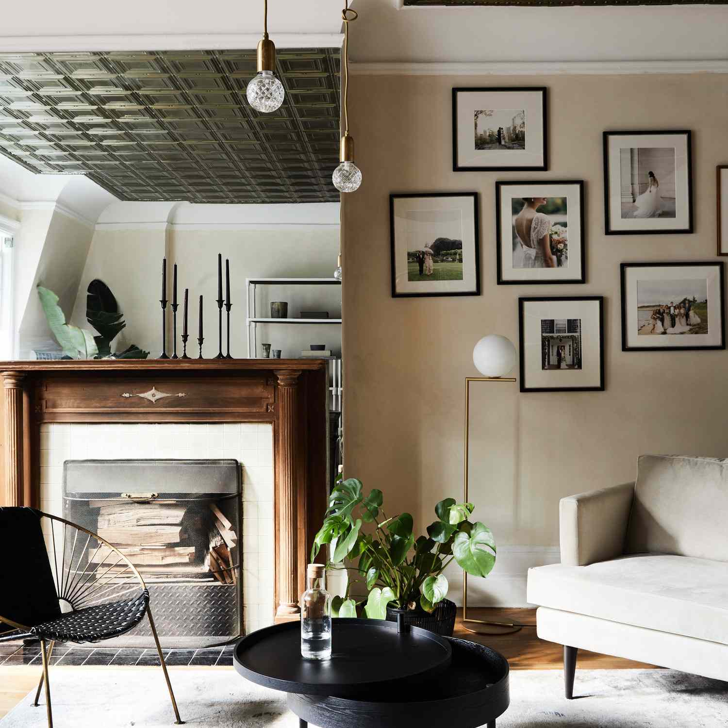 best living room ideas - manhattan apartment with textured ceiling