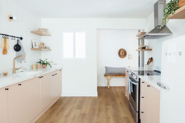 Small pink kitchen