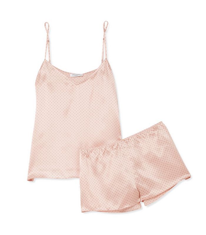 Alexy圆点丝质睡衣套装